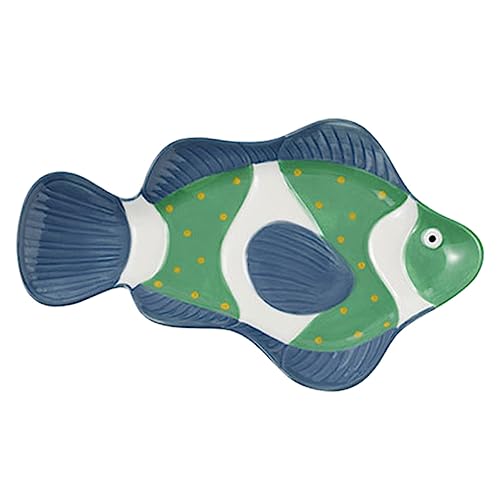 CLISPEED Keramik Fisch Form Teller Dampfplatte für Fischgerichte für Familienfeiern Hochzeiten und Restaurants Leicht zu Reinigen Dekoratives Design für Besondere Anlässe von CLISPEED
