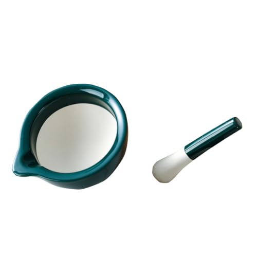 CLISPEED Keramik Food Grinding Bowl Lebensmittel Ergänzungsschale mit Ergonomischem Stößel Robustes Küchenzubehör Tragbar und Langlebig Praktische Manuelle Gewürzmühle Klein von CLISPEED