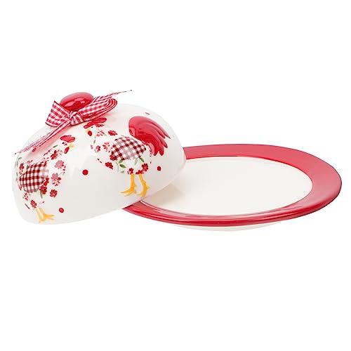 CLISPEED Keramische Butterdose mit Kreativem Deckel Servierplatte für Butter und Lebensmittel für Feste und Familienfeiern Glatte Langlebige Oberfläche CLISPEED Keramische Butterdose mit Kreativem Deckel Servierplatte für Butter und Lebensmittel für Feste und Familienfeiern Glatte Langlebige Oberfläche von CLISPEED