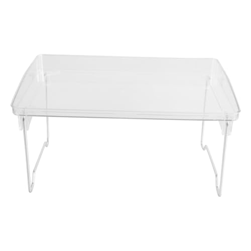 CLISPEED Klappriges Makeup Storage Regal Faltbarer Organizer für Schreibtisch und Transparenter Desktop Halter für Kosmetik und Utensilien Platzsparend und Langlebig von CLISPEED