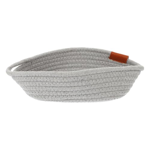 CLISPEED Kleiner Grauer Baumwollseil Aufbewahrungskorb Handgewebt Vielseitiger Organizer für Zuhause Praktische Aufbewahrungsbox für Kleinigkeiten im Kinderzimmer und Haushalt CLISPEED Kleiner Grauer Baumwollseil Aufbewahrungskorb Handgewebt Vielseitiger Organizer für Zuhause Praktische Aufbewahrungsbox für Kleinigkeiten im Kinderzimmer und Haushalt von CLISPEED