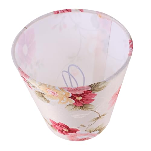 CLISPEED Kleiner Lampenschirm mit Floralem Stoffbezug Pastoral Stil Weiches Licht für Wohnzimmer Schlafzimmer Einfacher Ersatz für Nachttisch Deckenlampen Leichter Dekorativer Lampenschirm von CLISPEED