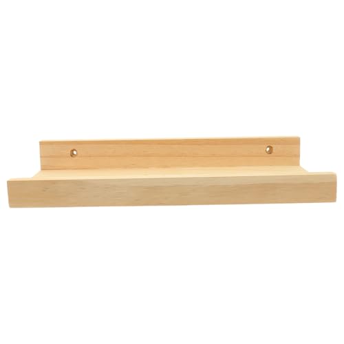 CLISPEED Kompaktes Holz Wandregal Schwimmendes Regal für Kleine Gegenstände Stilvolles Wandboard für Schlafzimmer Wohnzimmer Stabiles Sicheres und Dekoratives Wandregal aus Holz von CLISPEED