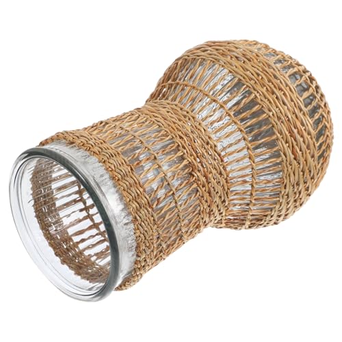 CLISPEED Kreative Handgewebte Rattan vase Schmaler Pflanzbehälter für Künstliche Blumen Tischdekoration Kompakt Leicht und Pflegeleicht für Zuhause und Geschenkidee CLISPEED Kreative Handgewebte Rattan vase Schmaler Pflanzbehälter für Künstliche Blumen Tischdekoration Kompakt Leicht und Pflegeleicht für Zuhause und Geschenkidee von CLISPEED