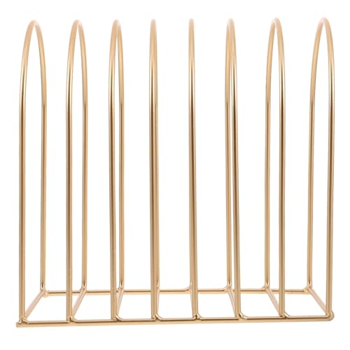 CLISPEED Kreativer Kleiner Metall zeitschriftenhalter für Schreibtisch und Bett Stabiler Desktop Organizer für Magazine Bücher und Akten Platzsparend Stilvoll Vielseitig Einsetzbar für von CLISPEED