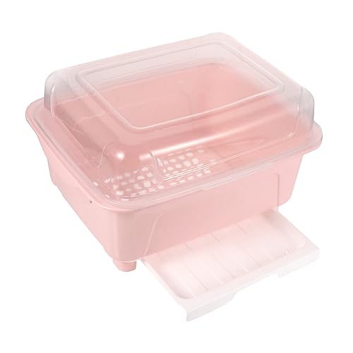 CLISPEED Küchenaufbewahrungsbox mit Entwässerungsfunktion Multifunktionale Geschirrbox mit Deckel für Essstäbchen Löffel Gabeln und Hygienisch von CLISPEED