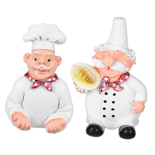 CLISPEED Küchenwandhaken Selbstklebend Chef design Keine Bohrung Robuste Resin materialien Vielseitig für Steckdosen Schlüssel Aufbewahrung Einfache Montage ohne Wandbeschädigung von CLISPEED