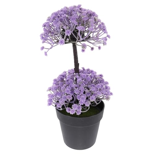 CLISPEED Künstliche Bonsai Topfpflanze Kunststoff Grünpflanze Dekoration Kompakt für Wohnzimmer Büro Küche Desktop Wiederverwendbar von CLISPEED