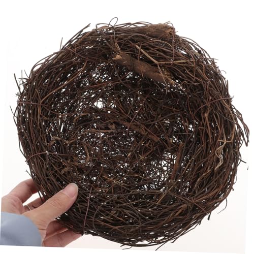CLISPEED Künstliches Rattan Vogelnest Handgefertigtes Dekoratives Nest Hängend für Garten Zuhause Hochzeit und Weihnachtsdekoration Vielseitige Naturdeko für Innen und Außen CLISPEED Künstliches Rattan Vogelnest Handgefertigtes Dekoratives Nest Hängend für Garten Zuhause Hochzeit und Weihnachtsdekoration Vielseitige Naturdeko für Innen und Außen von CLISPEED