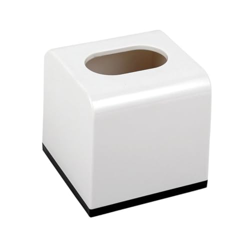 CLISPEED Kunststoff Taschentuchbox Weiß Schlichtes Design Praktischer Tissue Behälter Für Zuhause Büro Auto Hotel Desktop Papiertuch Aufbewahrungsbox von CLISPEED