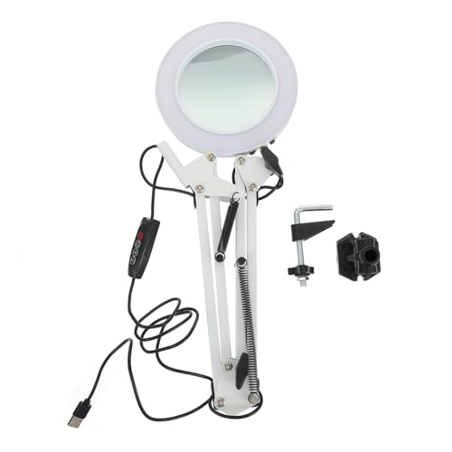 CLISPEED LED Lupenleuchte Klappbar mit Verstellbarem Winkel Langlebige Schreibtischlampe zur Reparatur und Wartung Stabiles Beleuchtungsgerät für Präzises Arbeiten Vielseitig Einsetzbar von CLISPEED