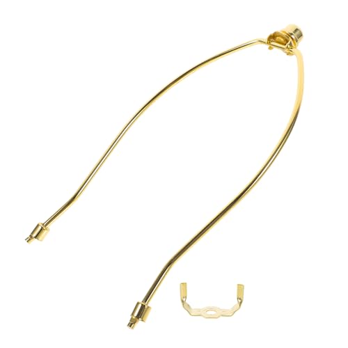 CLISPEED Lampenschirm Halterung für Tisch und Stehlampe Goldene Lampenharfe mit Kappe Stabiler Lampenschirm Halter Installieren für Wohn und Schlafzimmer von CLISPEED