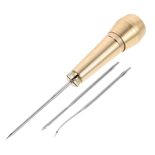 CLISPEED Ledernähahle Kupfergriff Langlebig Handgefertigt Schuhreparatur Werkzeug mit Hakennadel für Leder Canvas Reparaturen und Handgenähtes Verstärken von Schuhsohlen CLISPEED Ledernähahle Kupfergriff Langlebig Handgefertigt Schuhreparatur Werkzeug mit Hakennadel für Leder Canvas Reparaturen und Handgenähtes Verstärken von Schuhsohlen von CLISPEED