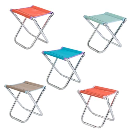 CLISPEED Leichter Klappbarer Outdoor Hocker Faltbar Campingstuhl Ultraleicht Tragbar Angelhocker für Wandern Angeln Reisen Gartenarbeit Robust und Kompakt Zufällige Farbe Zufällige Farbe von CLISPEED