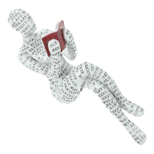 CLISPEED Lesende Frauen Figur Resin Skulptur Dekorative Bücherregal Deko Ornament Moderne Heimdekoration Wohnzimmer Accessoire Desktop Statue CLISPEED Lesende Frauen Figur Resin Skulptur Dekorative Bücherregal Deko Ornament Moderne Heimdekoration Wohnzimmer Accessoire Desktop Statue von CLISPEED