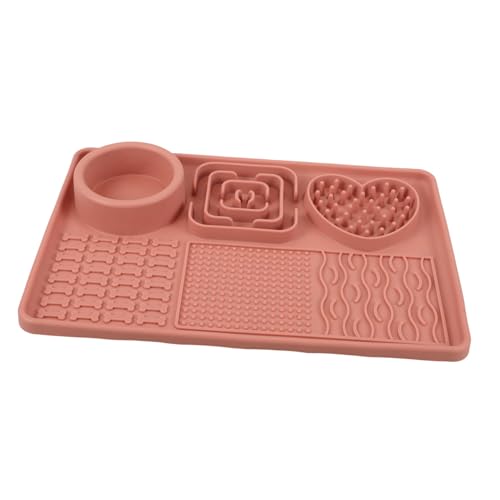 CLISPEED Licking Mat für Hunde und Katzen rutschfeste Slow Feeder Matte mit Saugnapf Pflegeleicht Bunte Futtermatte zur Langsamen Fressens Geeignet für Welpen und Haustiere CLISPEED Licking Mat für Hunde und Katzen rutschfeste Slow Feeder Matte mit Saugnapf Pflegeleicht Bunte Futtermatte zur Langsamen Fressens Geeignet für Welpen und Haustiere von CLISPEED