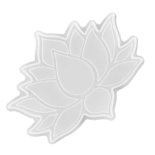 CLISPEED Lotus Untersetzer Silikonform für DIY Epoxidharz Gießen Kreative Lotusblütenform Langlebige Glatte Oberfläche Vielseitig für Coaster Herstellung von CLISPEED