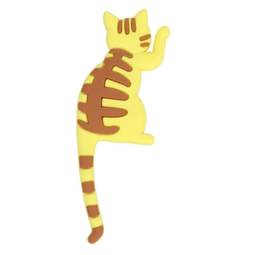 CLISPEED Magnetischer Katzenhaken Kühlschrank Aufkleber Lustiger Cartoon Magnetischer Kleiderhaken Schlüsselhalter Tragbarer Aufbewahrungshaken für Kühlschrank Tür Whiteboard Cabinet von CLISPEED