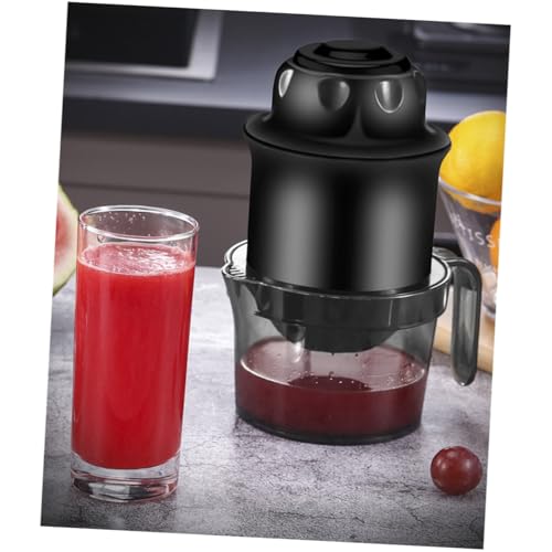 CLISPEED Manueller Fruchtsaftpresse Multifunktionaler Obstentsafter für Orange und Zitrone Tragbarer Hand Saftpresse mit Sieb Kompakt und Sicher für Küche Camping und Zuhause Schwarz von CLISPEED