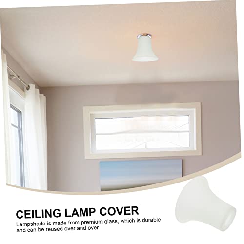 CLISPEED Mattiertes Glas Lampenschirm Mittelloch Hängelampe und Wandlampe Abdeckung Langlebiger Kronleuchter Schirm Ersatz für Decken Stehleuchten Stilvolle Lichtabdeckung von CLISPEED