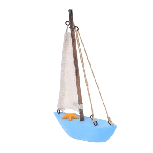 CLISPEED Mediterrane Vintage Segelschiff Statue für Nautische Strand Deko Miniatur Boot Figurine für Wohnzimmer Schreibtisch und Kreative Wohnaccessoires von CLISPEED