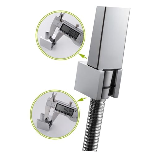 CLISPEED Messing Duschkopfhalterung Wandmontage Rostfreie Brausehalterung für Handbrause Verstellbarer Halter Silber Langlebig für Badezimmer Passend für Standard Handbrausen Einfache von CLISPEED