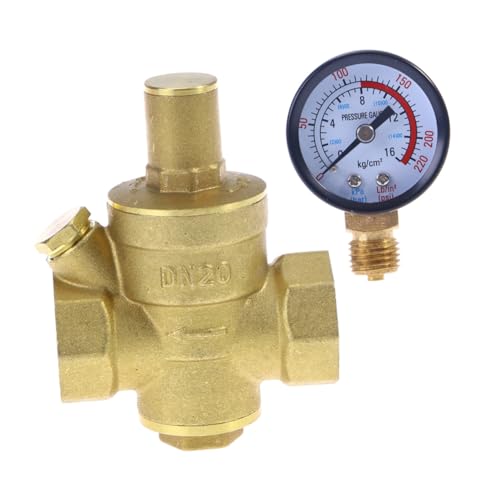 CLISPEED Messing Wasser druckminderer mit Manometer Einstellbarer Wasserdruckregler Robuste Haushalts reduzierventile Schnelle Druckreduzierung für Wasserhähne Solar Heizungsanlagen CLISPEED Messing Wasser druckminderer mit Manometer Einstellbarer Wasserdruckregler Robuste Haushalts reduzierventile Schnelle Druckreduzierung für Wasserhähne Solar Heizungsanlagen von CLISPEED