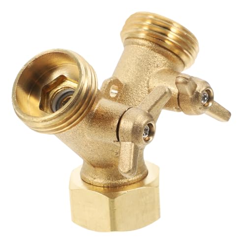 CLISPEED Messing Y Förmiger Gartenschlauch Verteiler mit Kugelhähnen Fach Schlauchanschluss Einfache Installation Langlebig und Rostbeständig für Effiziente Gartenbewässerung CLISPEED Messing Y Förmiger Gartenschlauch Verteiler mit Kugelhähnen Fach Schlauchanschluss Einfache Installation Langlebig und Rostbeständig für Effiziente Gartenbewässerung von CLISPEED