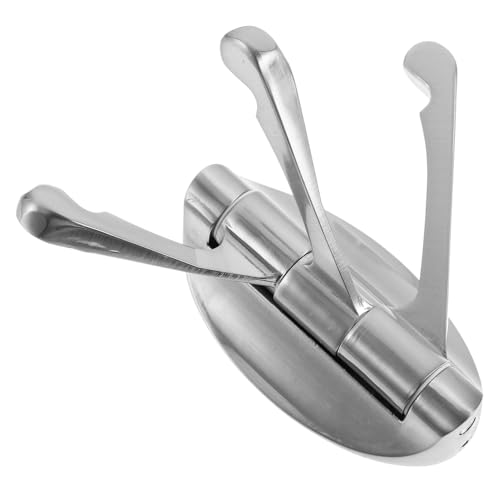 CLISPEED Metall Haken mit Drehbaren Ösen Rostfrei Starker Halt Wandmontiert Multifunktional für Handtücher Kleidung Hüte Platzsparend für Bad und Küche von CLISPEED