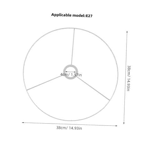 CLISPEED Metall Lampenschirm Gestell DIY Lampenhalterung Lampenschirm Adapterring Weiß Einlagig Abnehmbar Für Tischlampe Pendelleuchte Boho Retro Design von CLISPEED