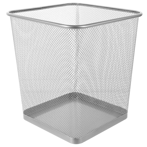 CLISPEED Metall Papierkorb Eckig Mesh design Stabiler Abfalleimer für Büro Haushalt Atmungsaktiver Drahtkorb mit Großer Öffnung Geruchsarm Vielseitig Einsetzbar für Schreibtisch und CLISPEED Metall Papierkorb Eckig Mesh design Stabiler Abfalleimer für Büro Haushalt Atmungsaktiver Drahtkorb mit Großer Öffnung Geruchsarm Vielseitig Einsetzbar für Schreibtisch und von CLISPEED