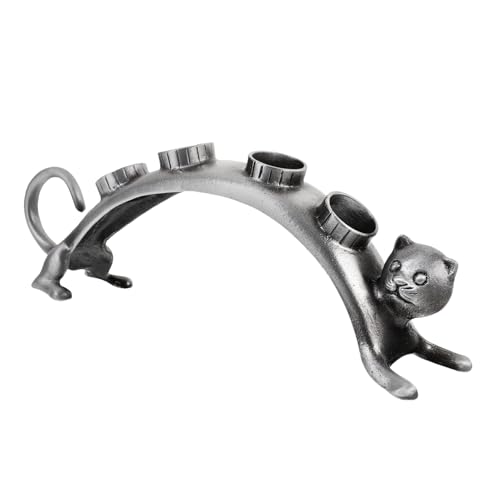 CLISPEED Metall Weinflaschenverschluss Halter mit Löchern Eleganter Zapfenständer für Weinflaschen Flaschenregal als Dekorative Aufbewahrung Glatte Kanten Langlebiges Zinklegierung Design von CLISPEED