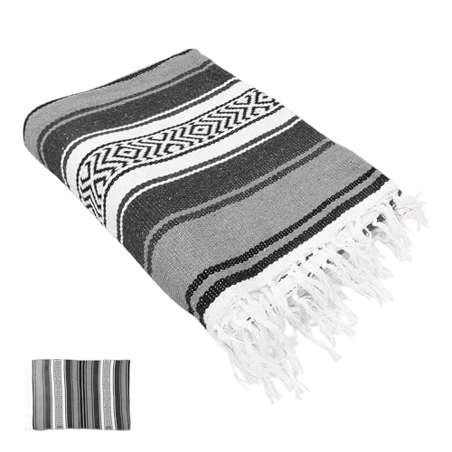 CLISPEED Baumwolldecke Blanket Sofadecke Couchdecke Wohndecke Bettüberwurf Winterdecke Mexikanische Decke Dekorative Decken für Sofa, Yoga, Bettlaken, Erkerfenster Geflochtene Decke von CLISPEED