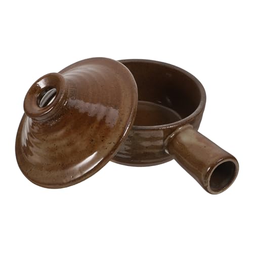CLISPEED Mikrowellengeeigneter Casserole Topf mit Deckel Natürlicher Grobkeramik ein Griff für Handling Belüfteter Kochtopf für Gesunde Suppen und Eintöpfe Platzsparend und Leicht zu CLISPEED Mikrowellengeeigneter Casserole Topf mit Deckel Natürlicher Grobkeramik ein Griff für Handling Belüfteter Kochtopf für Gesunde Suppen und Eintöpfe Platzsparend und Leicht zu von CLISPEED