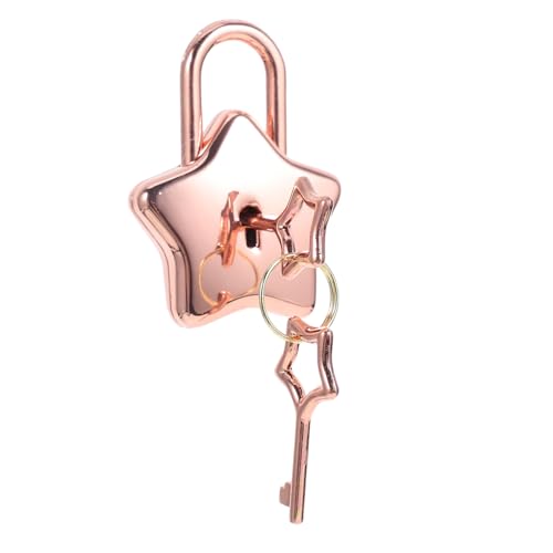 CLISPEED Mini Sternförmiger Schloss mit Schlüssel für Notizbücher Tagebücher Rucksäcke und Diy Zubehör Roségold CLISPEED Mini Sternförmiger Schloss mit Schlüssel für Notizbücher Tagebücher Rucksäcke und Diy Zubehör Roségold von CLISPEED