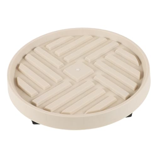 CLISPEED Mobiler Pflanzentopf Untersetzer mit Atmungsaktives Drainage Tablett Rutschfester Pflanzenroller für Blumentöpfe bis Belastbar und Bodenschonend für Innen und Außenbereich von CLISPEED