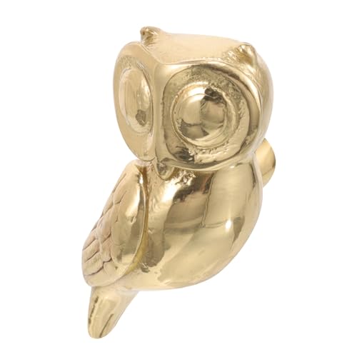 CLISPEED Möbelgriff Eulenform Messing Möbelgriff Kommode Türgriff Schrankgriff Möbelzubehör Charmanter Schubladengriff für Wohnzimmer Schlafzimmer Küche von CLISPEED