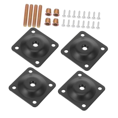 CLISPEED Montageplatten für Möbelbeine Teiliges aus Schwarzem mit Design zur Stabilen Befestigung von Tisch Stuhl und Sofabeinen Langlebig und Sicher für Vielseitige Möbelmontage CLISPEED Montageplatten für Möbelbeine Teiliges aus Schwarzem mit Design zur Stabilen Befestigung von Tisch Stuhl und Sofabeinen Langlebig und Sicher für Vielseitige Möbelmontage von CLISPEED