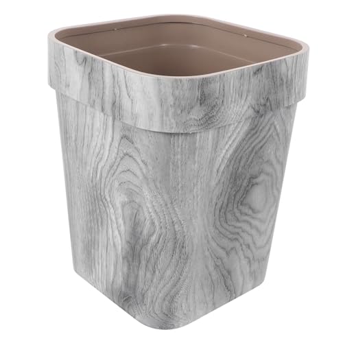 CLISPEED Müllmüll kann alter Mülleimer Müllcontainer bin Recyclingbehälter Korb Schlafzimmer Müll Mülleimer im Zimmer Schlafzimmer Trashcan retro mülleimer pp Umweltschutzmaterial Grau von CLISPEED