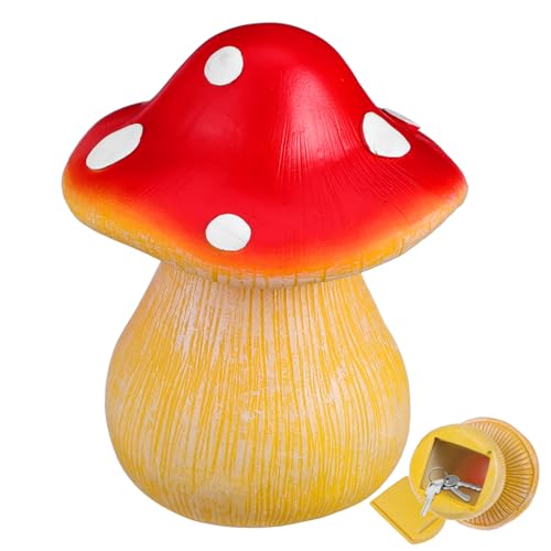 CLISPEED Mushroom Schlüsselversteck für Draußen Wetterfester Schlüsselhalter mit Einzigartigem Design Diskrete Aufbewahrungslösung für Garten und Vielseitige Nutzung für Schlüssel Münzen CLISPEED Mushroom Schlüsselversteck für Draußen Wetterfester Schlüsselhalter mit Einzigartigem Design Diskrete Aufbewahrungslösung für Garten und Vielseitige Nutzung für Schlüssel Münzen von CLISPEED