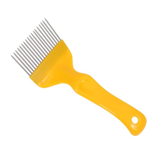 CLISPEED Nadel Entdeckelungsgabel Honiggabel mit Gebogenen Edelstahlzinken Vertikal Kunststoffgriff Gelb Imkereibedarf Werkzeug für Bienenzucht und Wabenpflege CLISPEED Nadel Entdeckelungsgabel Honiggabel mit Gebogenen Edelstahlzinken Vertikal Kunststoffgriff Gelb Imkereibedarf Werkzeug für Bienenzucht und Wabenpflege von CLISPEED