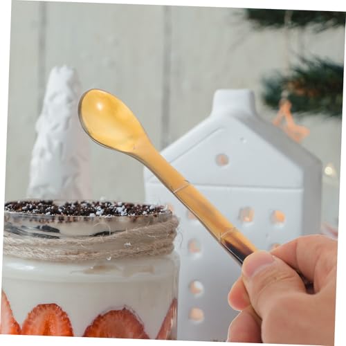 CLISPEED Natürliches Horn Dessertlöffel mit Bambusgriff Wiederverwendbar Robust Vielseitig für Kaffee Eis Süßspeisen und Getränke CLISPEED Natürliches Horn Dessertlöffel mit Bambusgriff Wiederverwendbar Robust Vielseitig für Kaffee Eis Süßspeisen und Getränke von CLISPEED