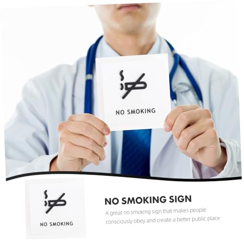 CLISPEED No Smoking Hinweis Schild Acryl Weiß Wetterfest Kratzfest Rostfrei Indoor Outdoor Rauchen Verboten Warnschild Praktisch Leicht zu Reinigen CLISPEED No Smoking Hinweis Schild Acryl Weiß Wetterfest Kratzfest Rostfrei Indoor Outdoor Rauchen Verboten Warnschild Praktisch Leicht zu Reinigen von CLISPEED