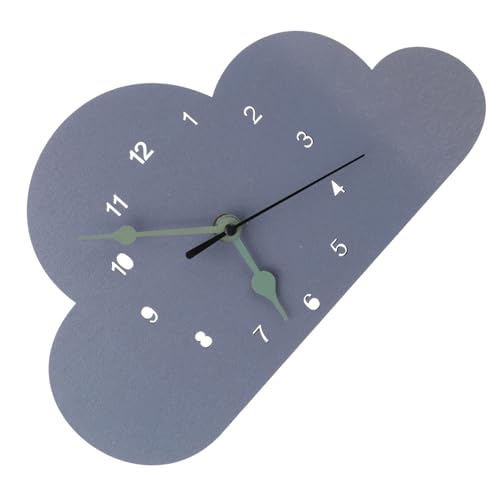 CLISPEED Nordic Style Wolkenförmige Tischuhr Lichtgrau Kreatives Design Hohle Zahlen Schlafzimmer Desktop Uhr Langlebig Einfach Platzierbar von CLISPEED