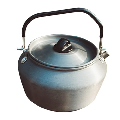 CLISPEED Outdoor Camping Wasserkocher Großer Tragbarer Teekessel mit Isoliertem Griff Kurzer Ausguss und Spritzgeschütztem Deckel für Picknick Wandern Tee Unterwegs von CLISPEED