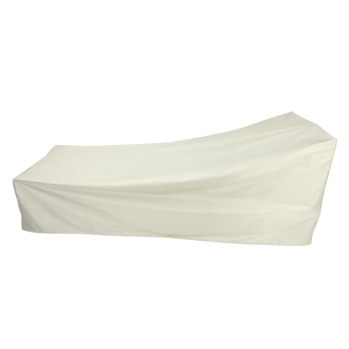 CLISPEED Oxford Oxfordstoff Wasserfeste Schutzhülle für Relaxsessel UV beständig Winddicht Patio Lounger Cover für Outdoor Gartenstuhl Beige von CLISPEED