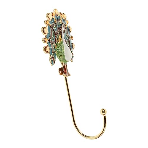 CLISPEED Peacock Wandhaken Retro Metall Garderobenhaken Vintage Wandmontage Dekorativer Kleiderhaken für Mäntel Hüte Schlüssel Handtücher Wohnzimmer Schlafzimmer Badezimmer von CLISPEED