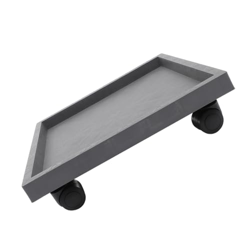 CLISPEED Pflanzenroller Untersetzer Quadratisch mit Stahlrädern Robuster Pflanzentopfständer für Innenbereich und Tragfähig PP Pflanzentray für Blumentöpfe und Bonsai von CLISPEED