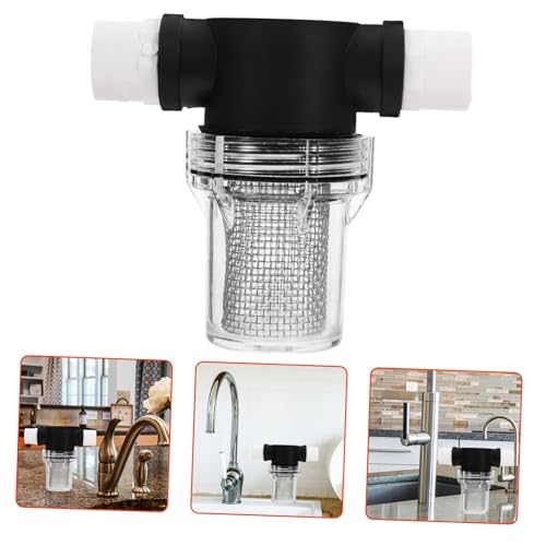 CLISPEED Pipeline Wasserfilter für Gartenbewässerung Tragbarer Kunststofffilter mit PVC und Mesh Netz Effektive Verunreinigungsentfernung für Sauberes Wasser von CLISPEED