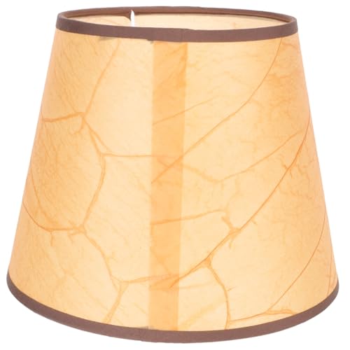 CLISPEED Plastik Lampenschirm Imitation Schaffell Braun Abdeckung Lampenzubehör für Wohnzimmer Schlafzimmer Hotel Tischlampe von CLISPEED